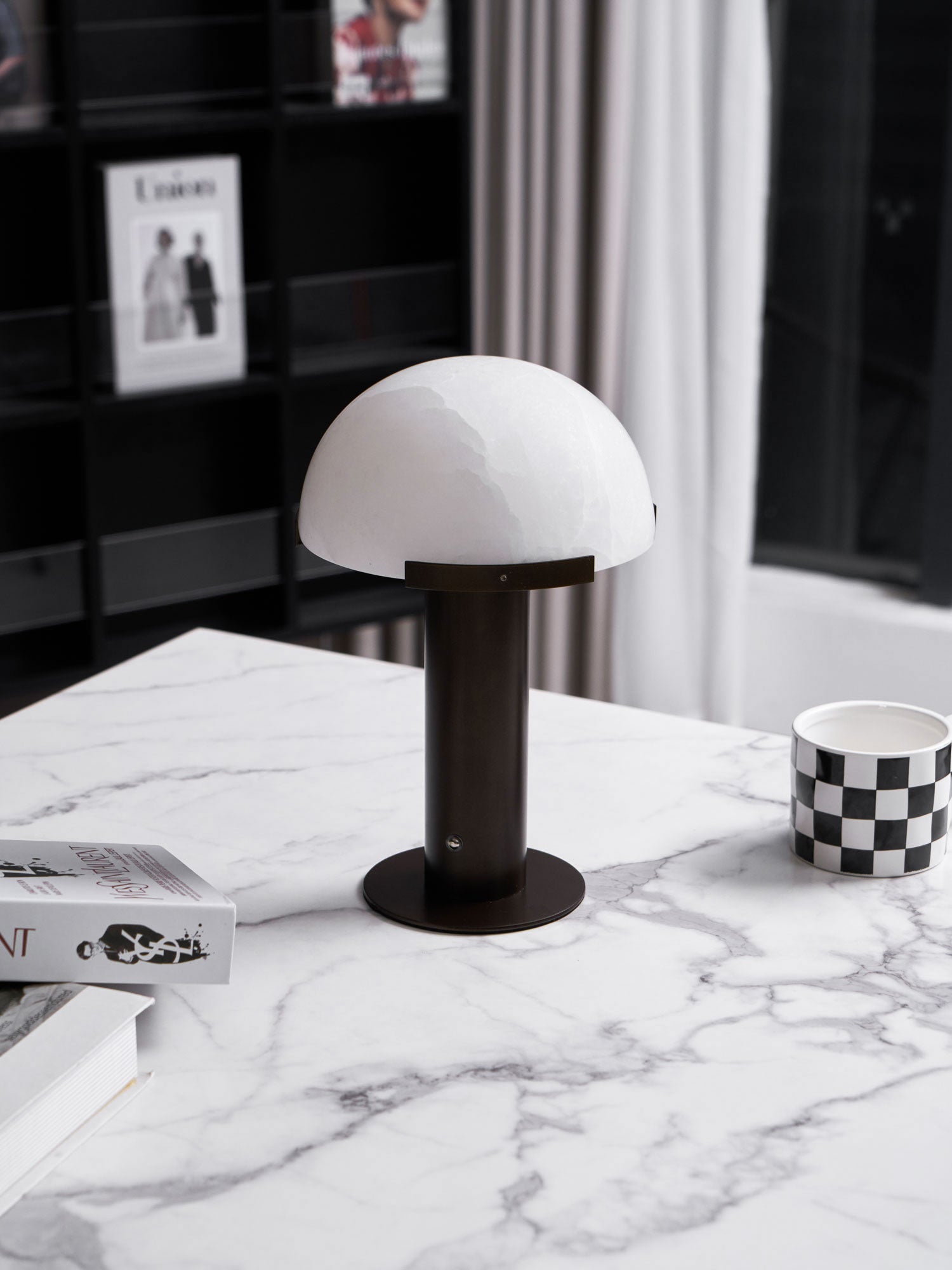 Alabaster Column Table Lamp
