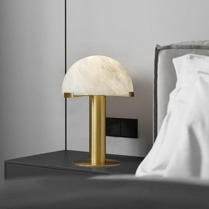 Alabaster Column Table Lamp