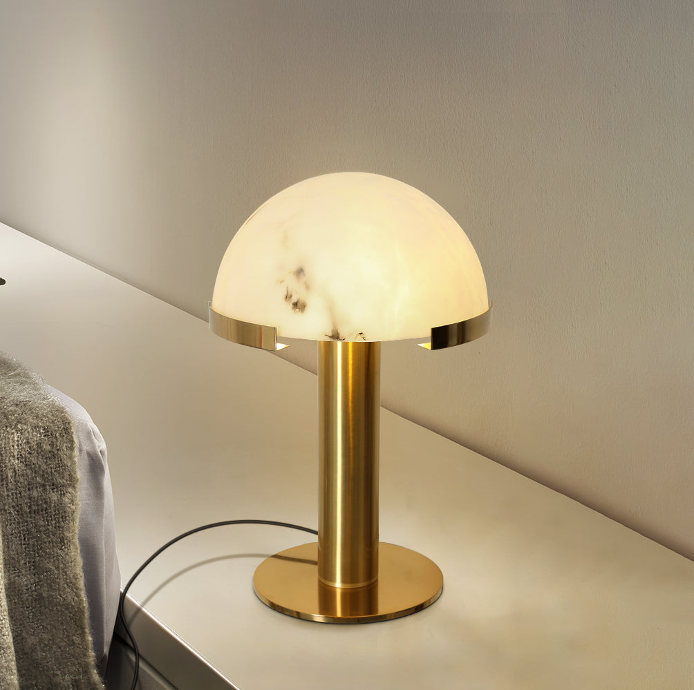 Alabaster Column Table Lamp