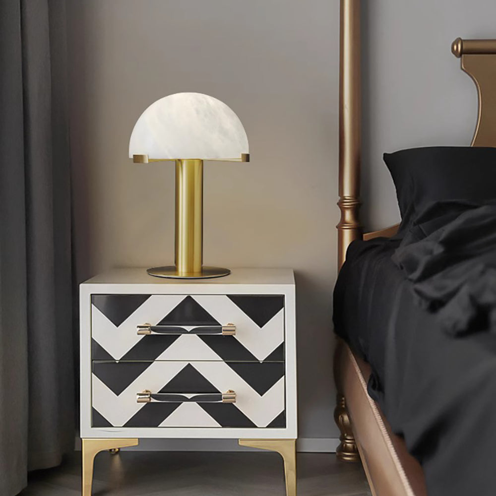 Alabaster Column Table Lamp