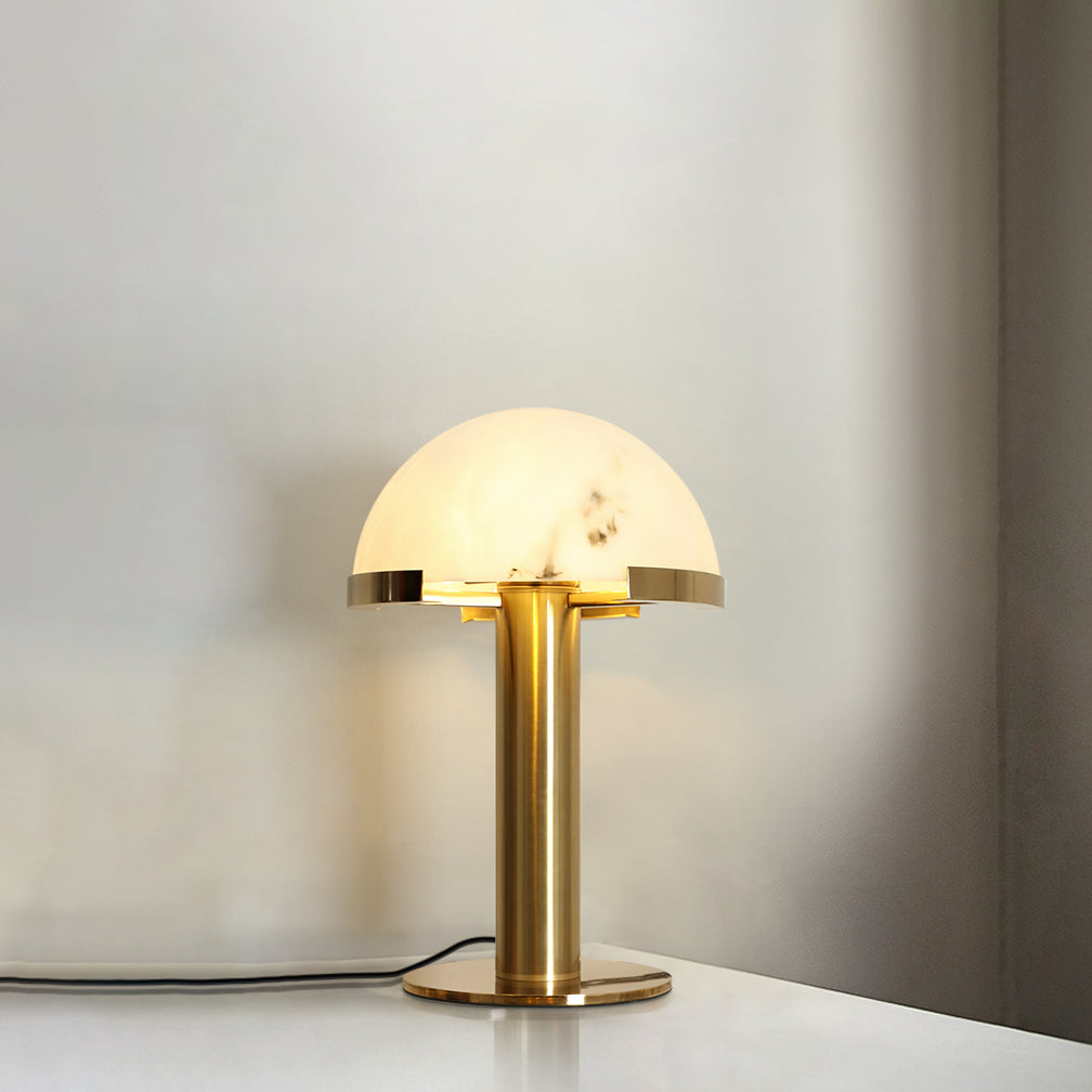 Alabaster Column Table Lamp