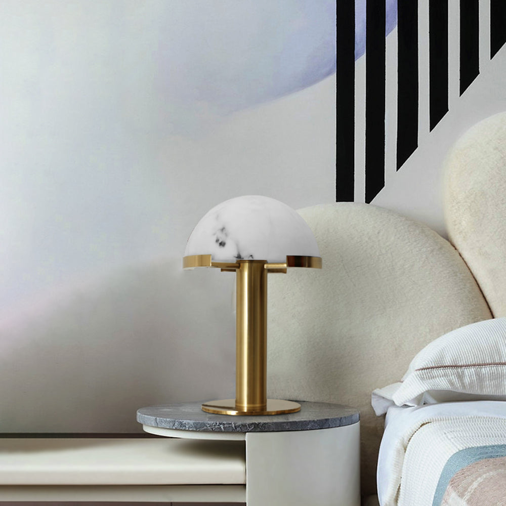Alabaster Column Table Lamp