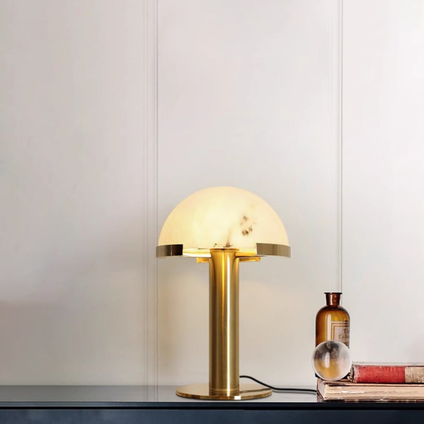 Alabaster Column Table Lamp