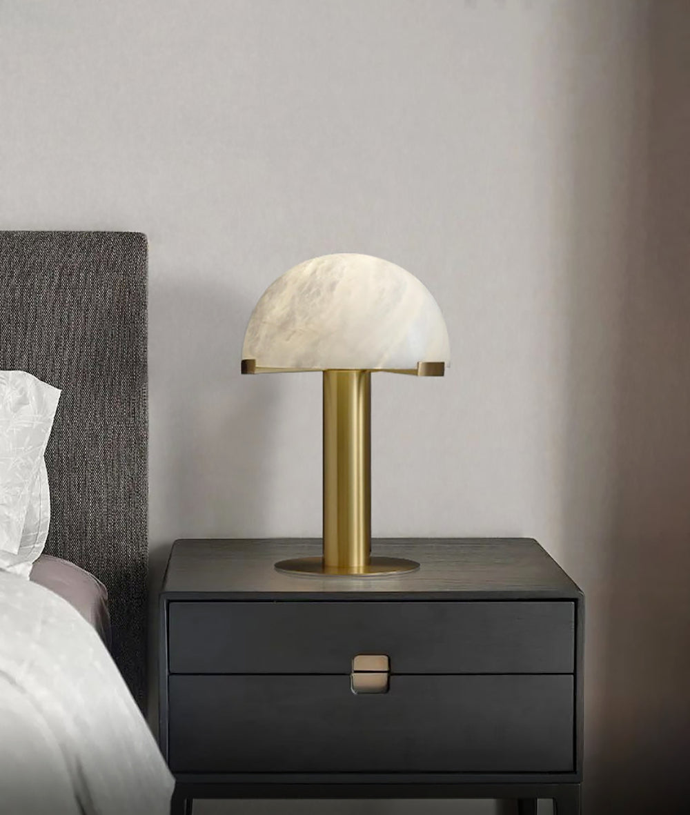 Alabaster Column Table Lamp