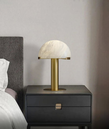 Alabaster Column Table Lamp