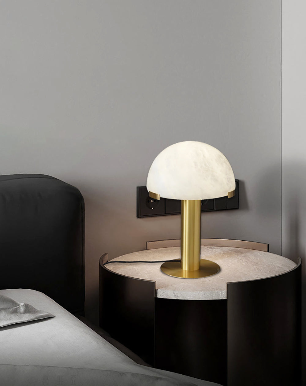 Alabaster Column Table Lamp
