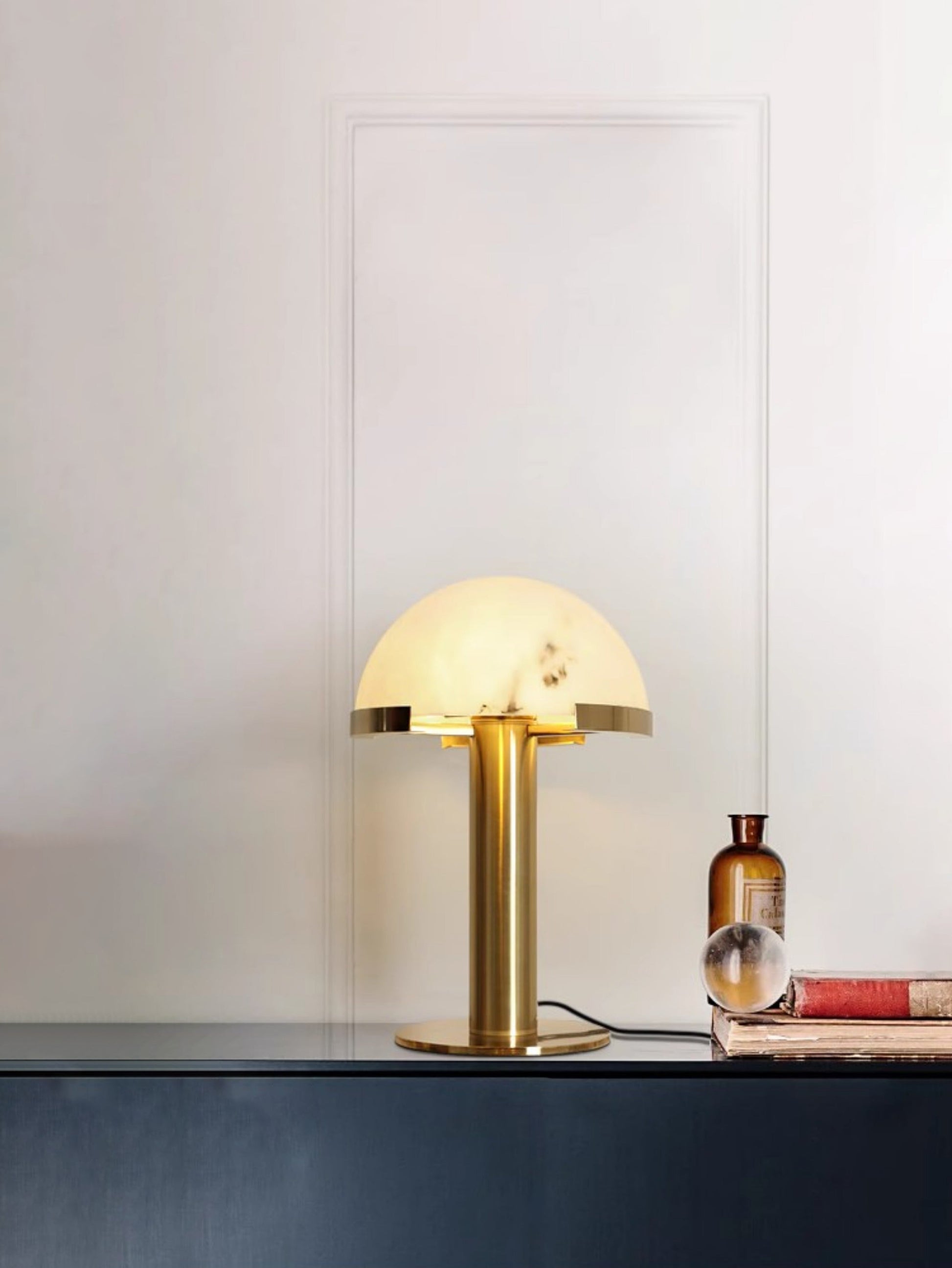 Alabaster Column Table Lamp