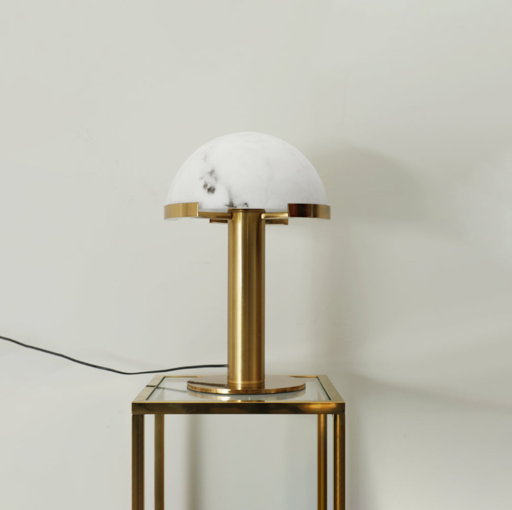 Alabaster Column Table Lamp