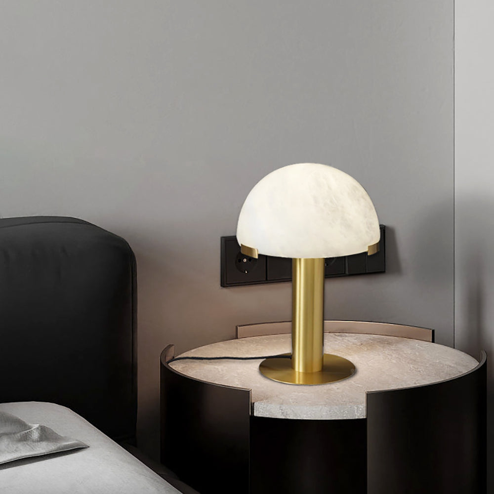 Alabaster Column Table Lamp