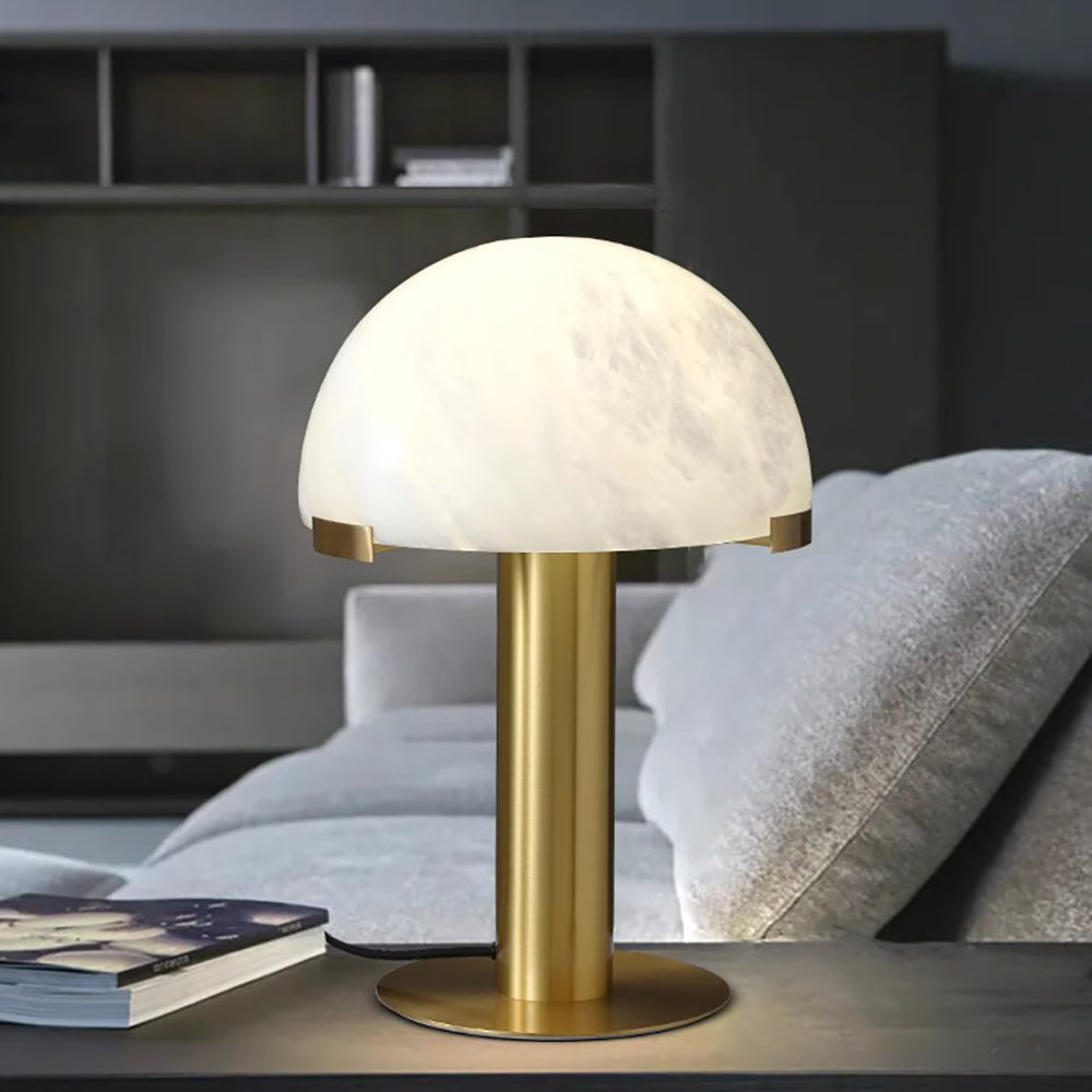 Alabaster Column Table Lamp