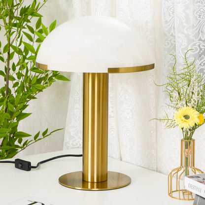 Alabaster Column Table Lamp
