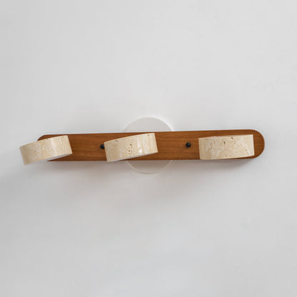 Travertine Wood Wall Sconce