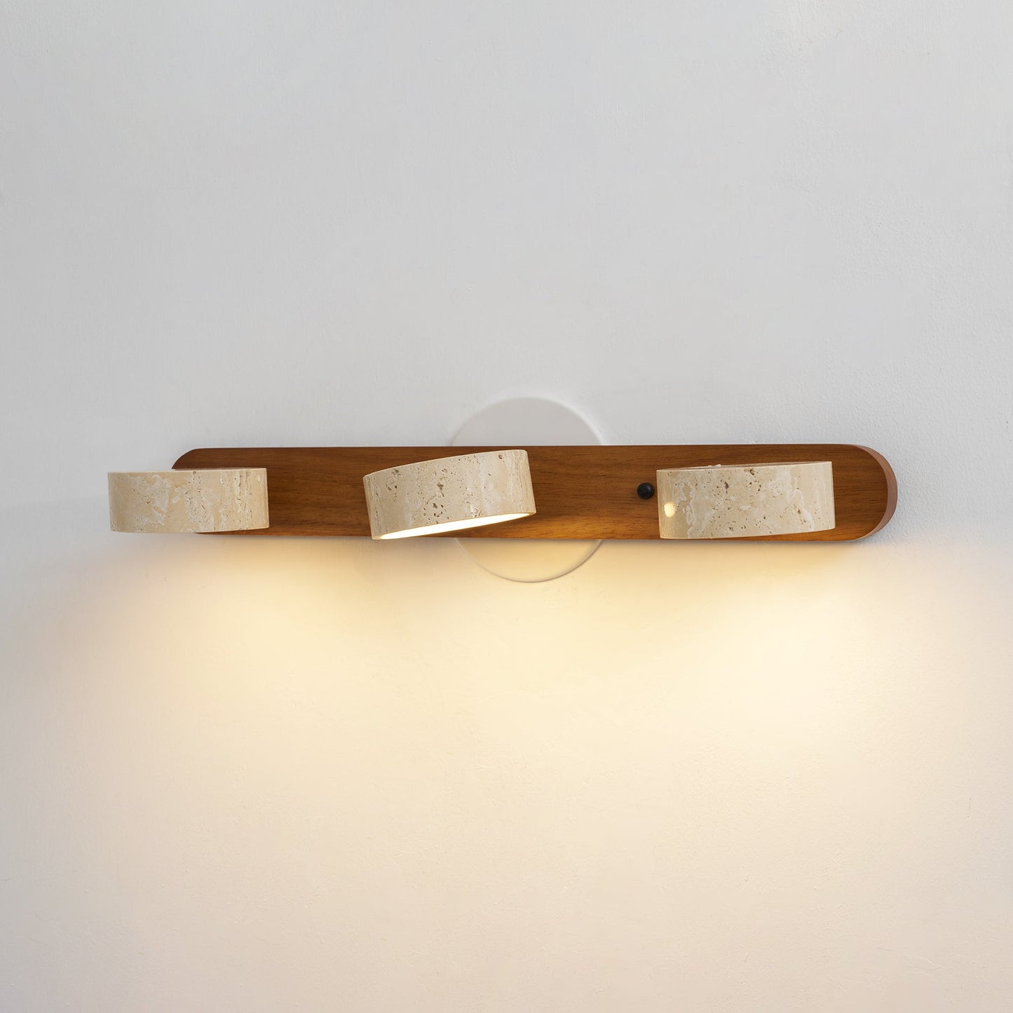 Travertine Wood Wall Sconce