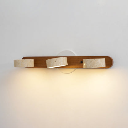 Travertine Wood Wall Sconce