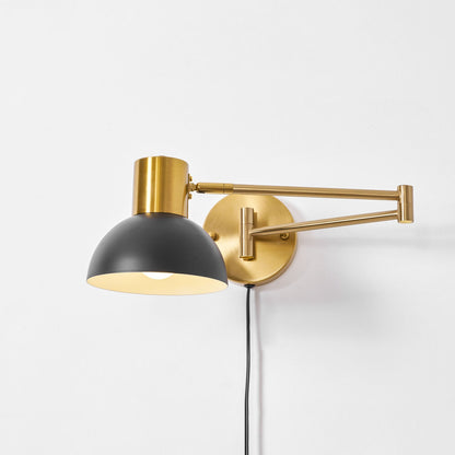 Adjustable Arm Plug in Wall Sconce