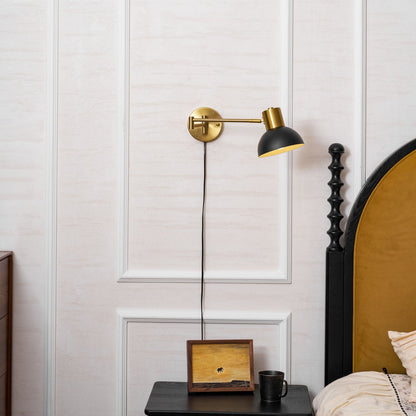 Adjustable Arm Plug in Wall Sconce