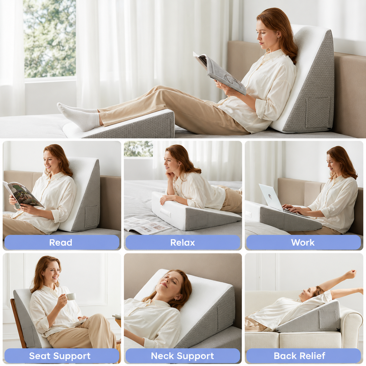 Calmblock Inclined Wedge Neck Support Pillow