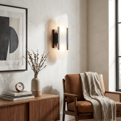 Elongated Alabaster Wall Sconce