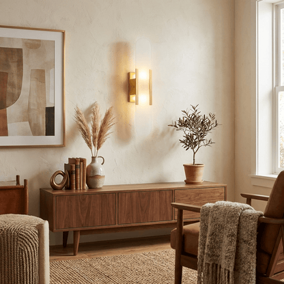 Elongated Alabaster Wall Sconce
