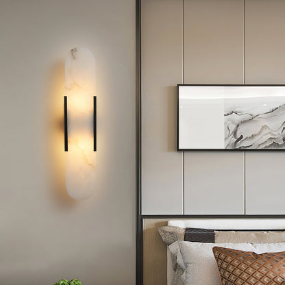 Elongated Alabaster Wall Sconce
