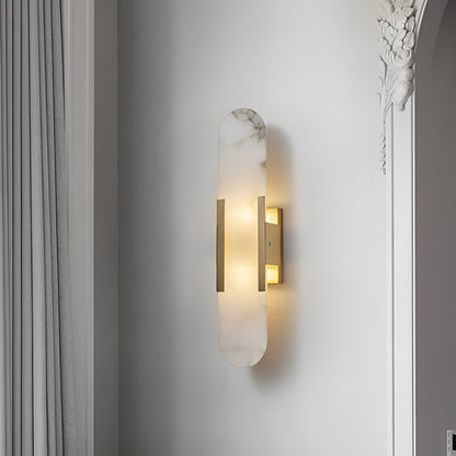 Elongated Alabaster Wall Sconce