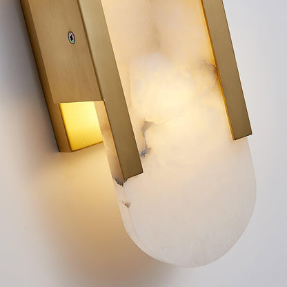 Elongated Alabaster Wall Sconce
