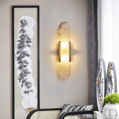 Elongated Alabaster Wall Sconce