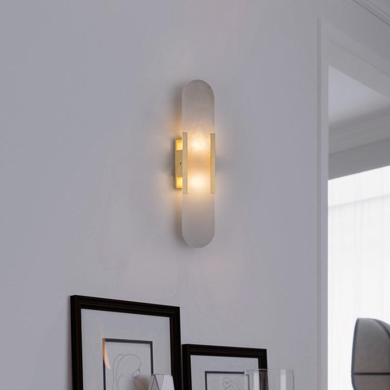 Elongated Alabaster Wall Sconce