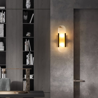 Elongated Alabaster Wall Sconce