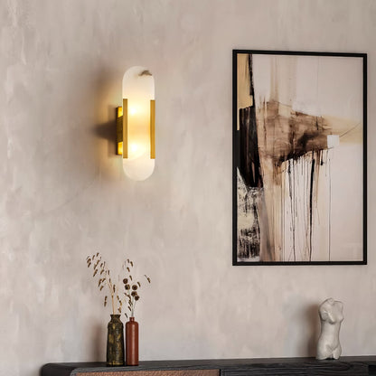 Elongated Alabaster Wall Sconce