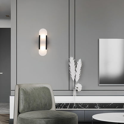 Elongated Alabaster Wall Sconce