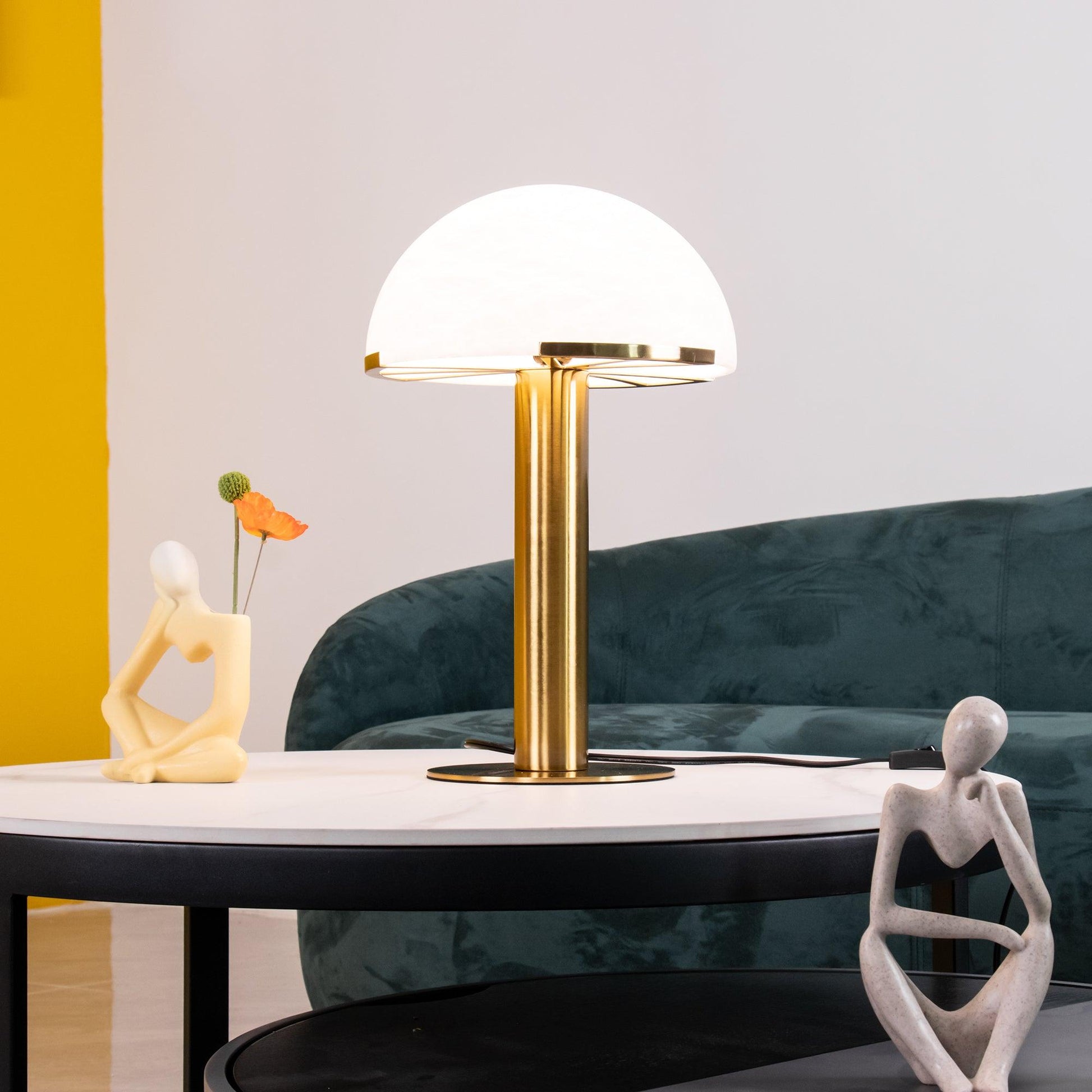 Alabaster Column Table Lamp