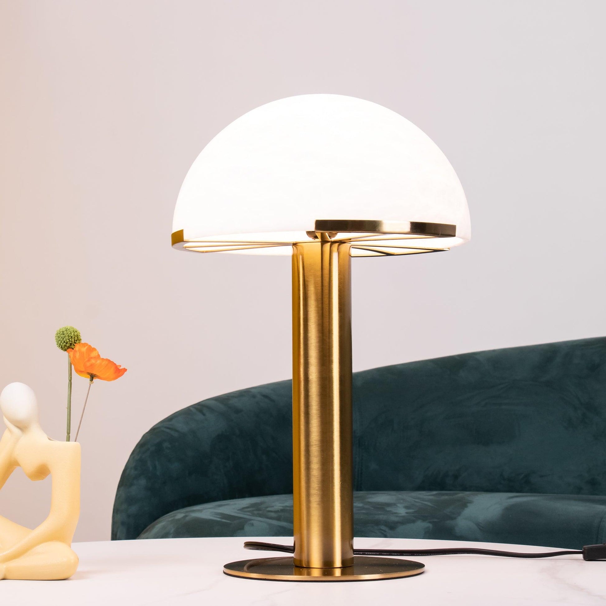 Alabaster Column Table Lamp