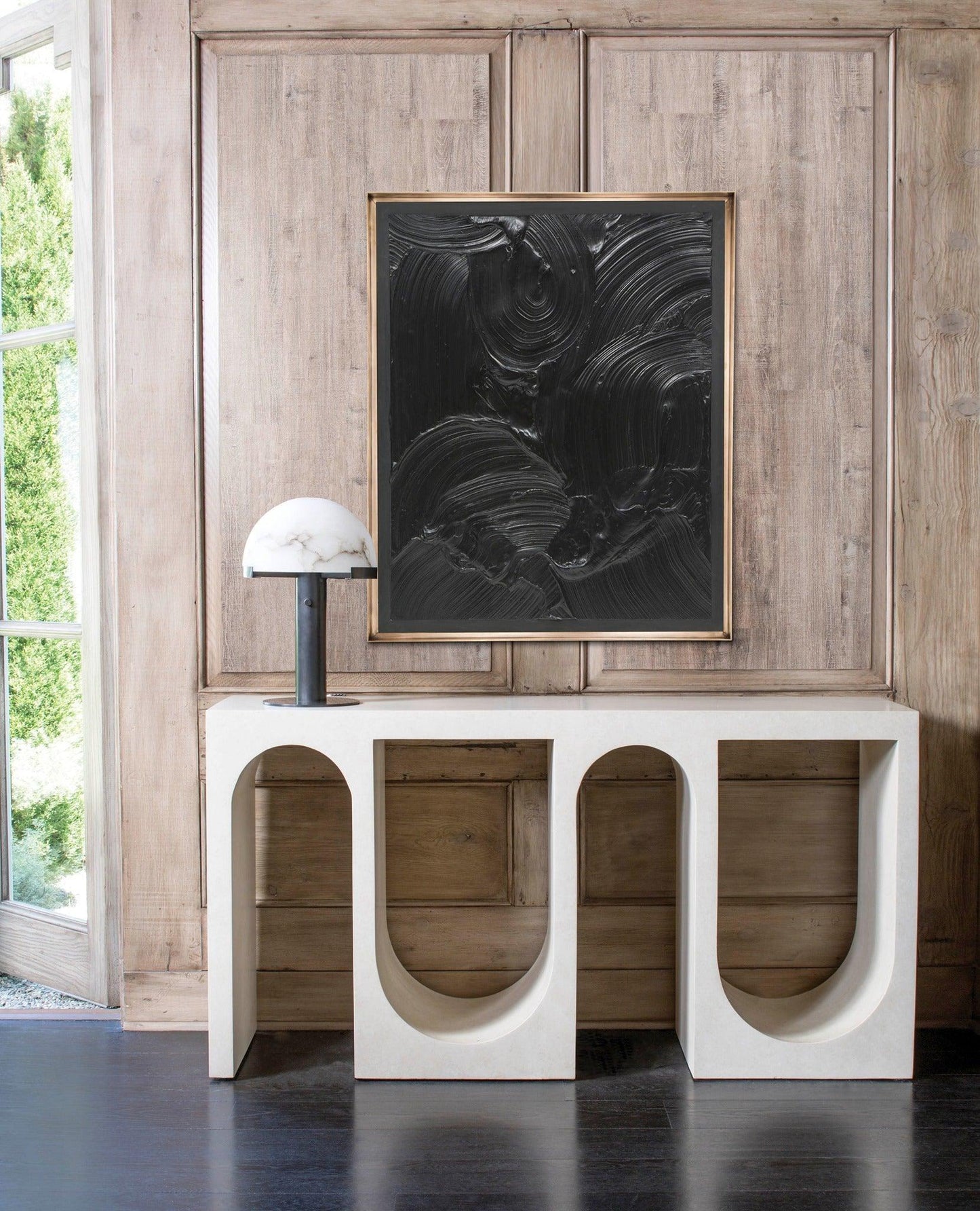 Alabaster Column Table Lamp
