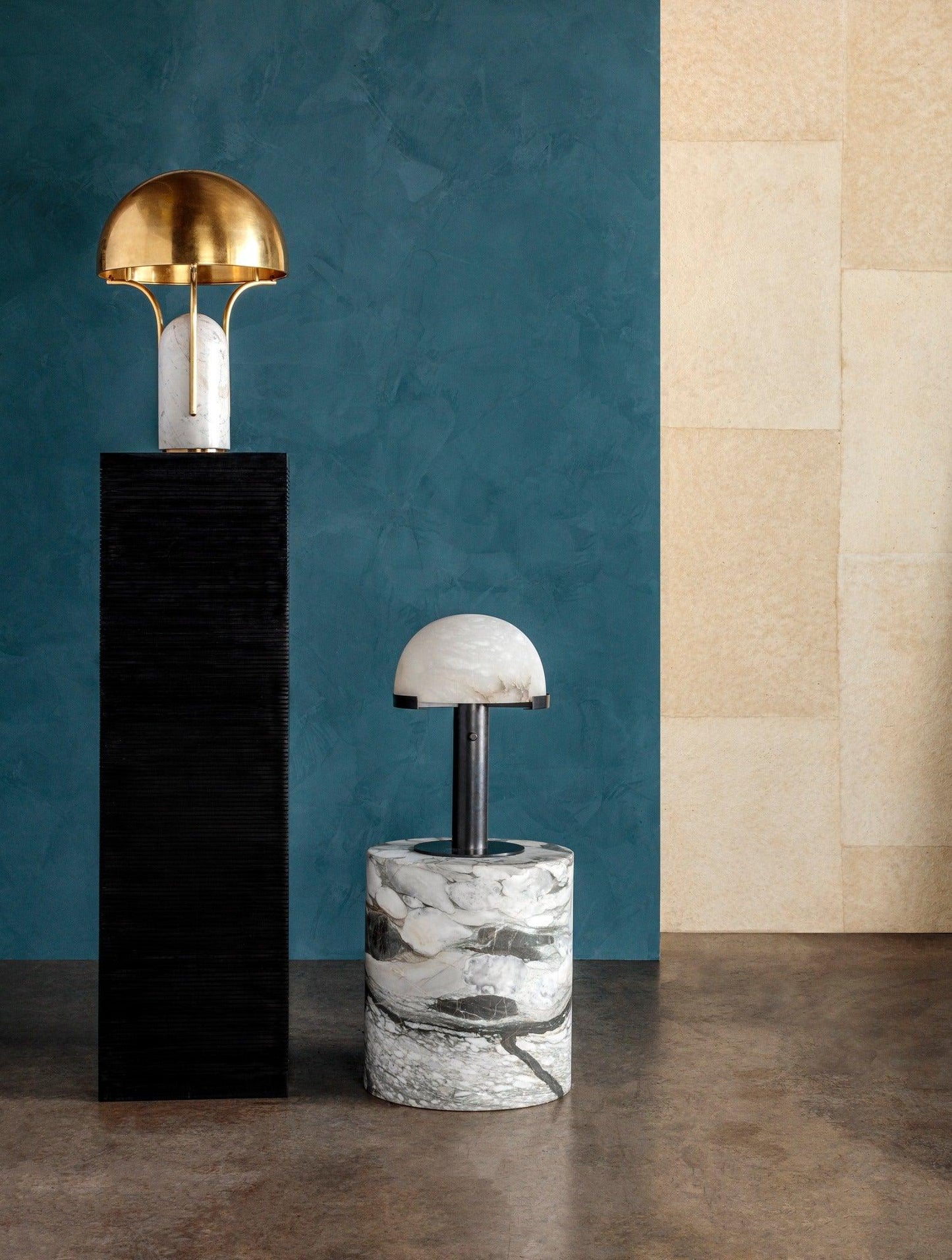 Alabaster Column Table Lamp