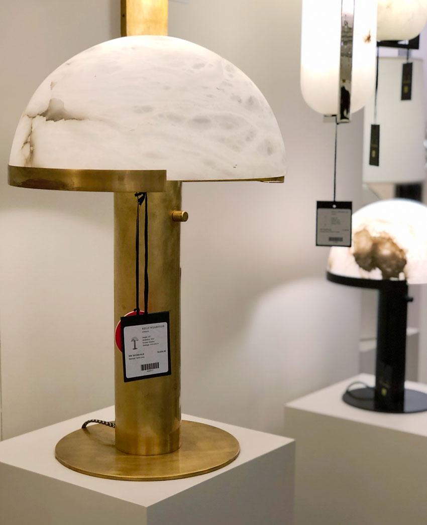 Alabaster Column Table Lamp