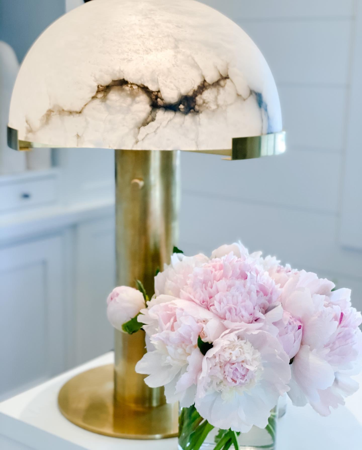 Alabaster Column Table Lamp