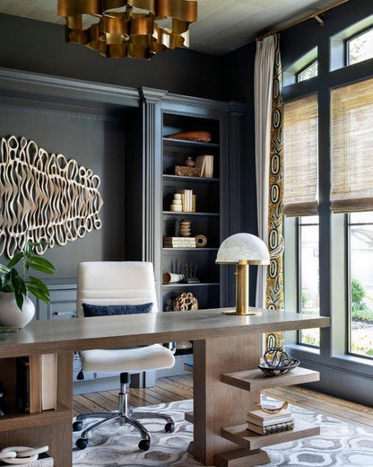 Alabaster Column Table Lamp