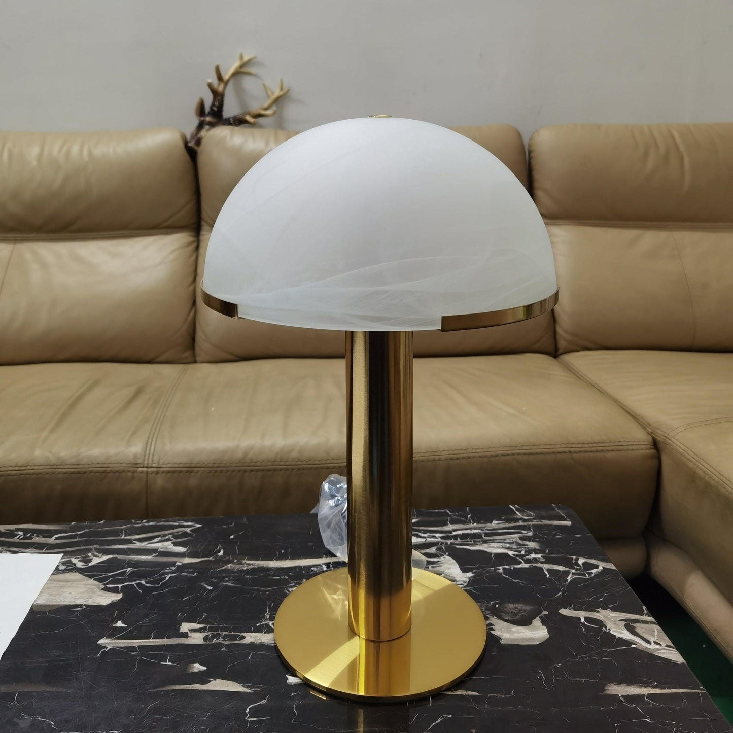 Alabaster Column Table Lamp