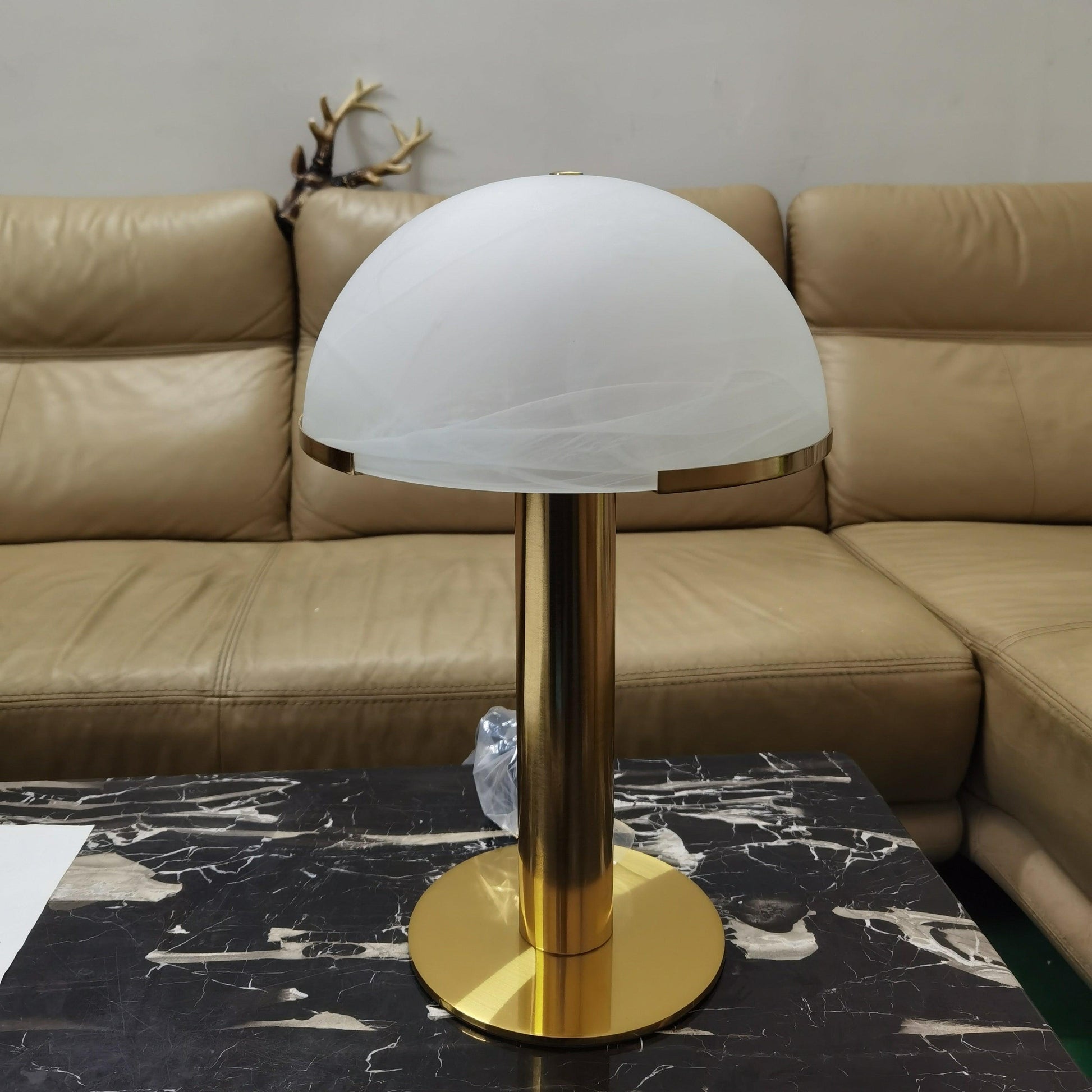 Alabaster Column Table Lamp