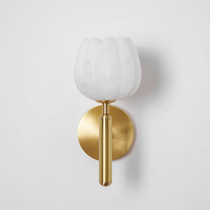 Alabaster Flower Wall Sconce