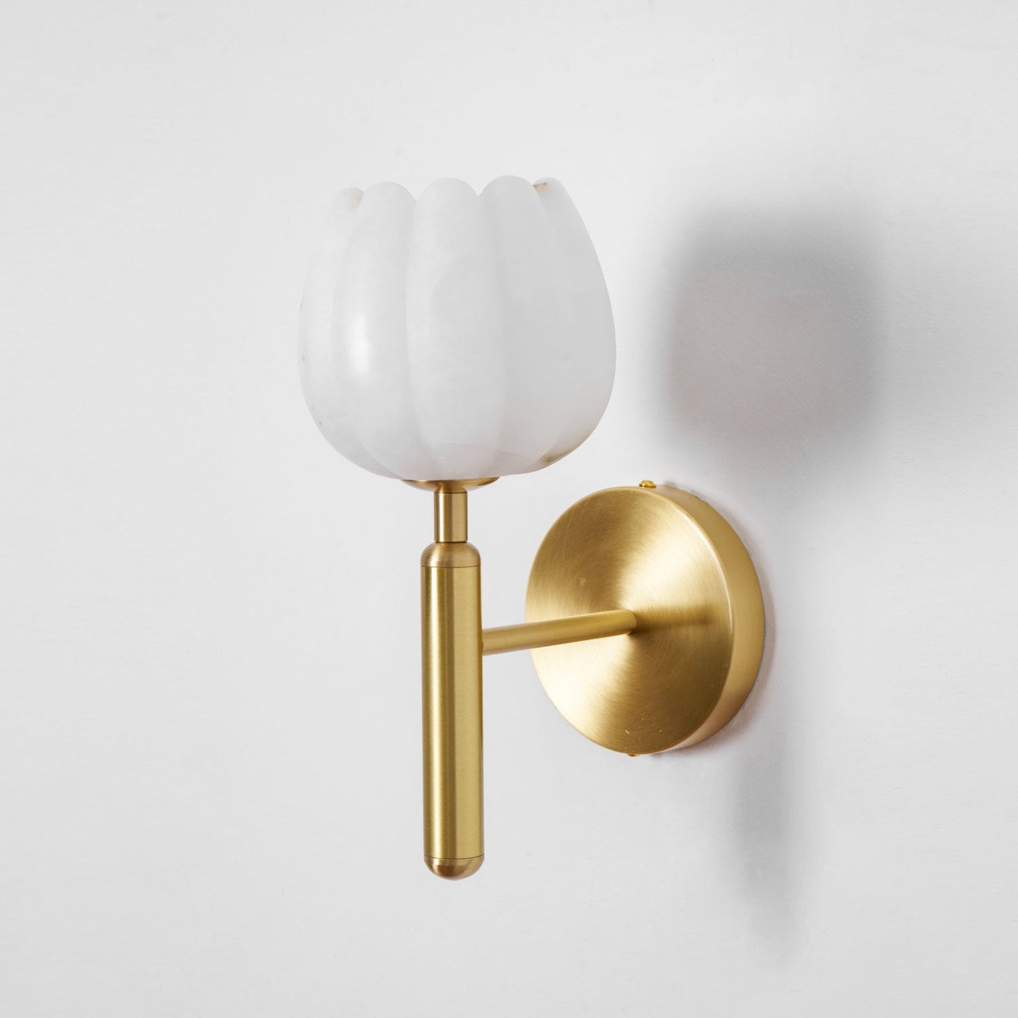 Alabaster Flower Wall Sconce