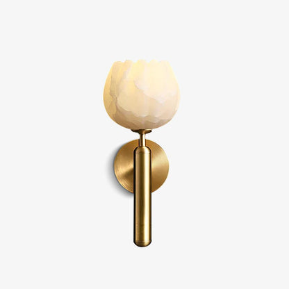 Alabaster Flower Wall Sconce