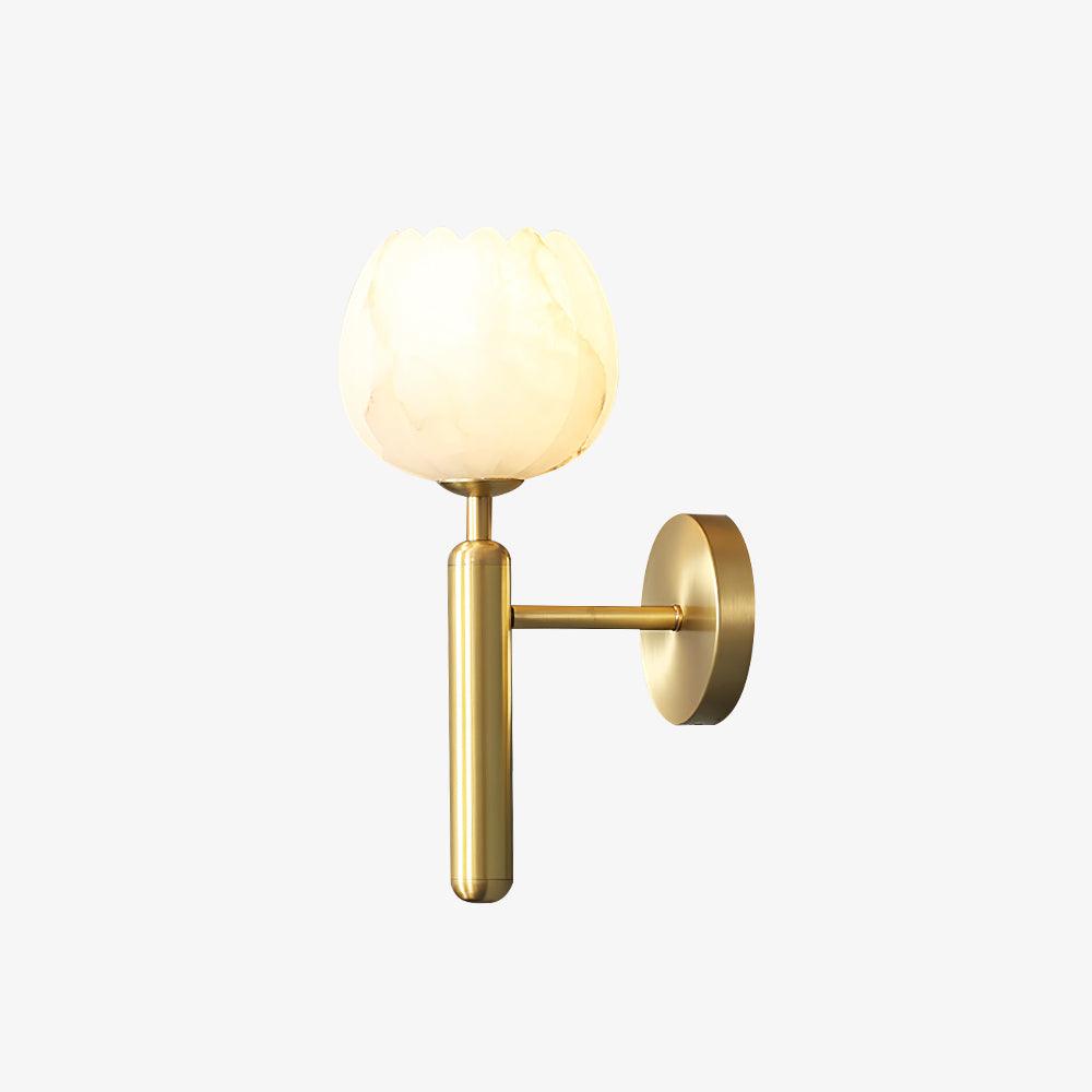 Alabaster Flower Wall Sconce