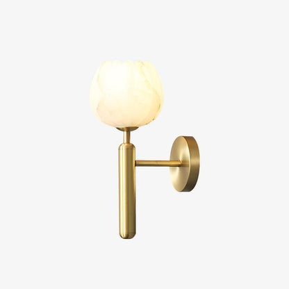 Alabaster Flower Wall Sconce