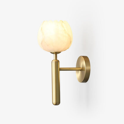 Alabaster Flower Wall Sconce