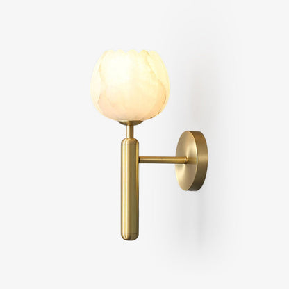 Alabaster Flower Wall Sconce