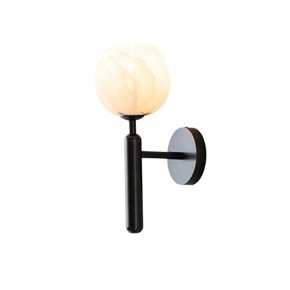 Alabaster Flower Wall Sconce