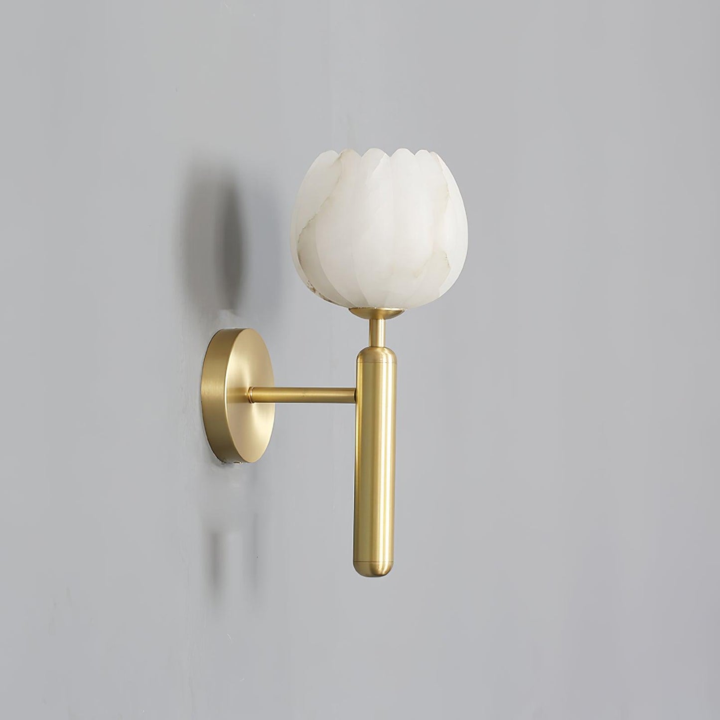 Alabaster Flower Wall Sconce