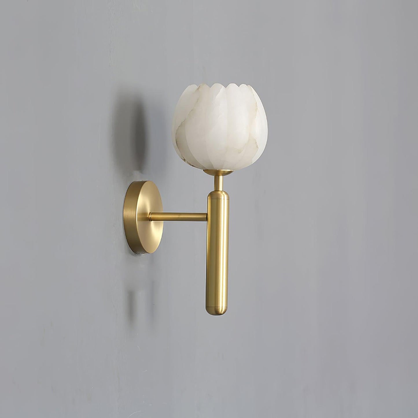 Alabaster Flower Wall Sconce